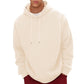Sherpa Fleece Hoodie with Hidden Security Pocket and Raglan Sleeves for Men