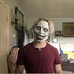 Demon Mask, Scary White Smiling Horror Mask with Eye for Halloween Cosplay and Costume Parties