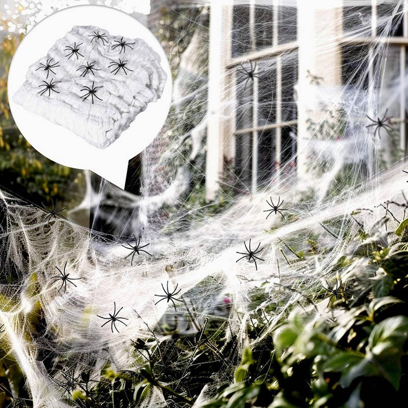 2 Pack 5 FT Halloween Giant Spider Decorations, Hairy Black Fake Spiders for Outdoor Yard, Haunted House and Indoor Party Decor