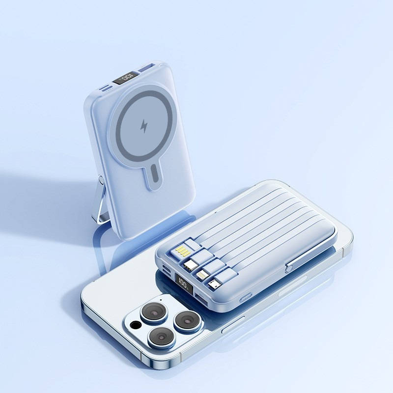 22.5W Fast Charging Power Bank, Portable Wireless Charger, Mini Rechargeable Battery Pack for Smartphones