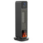 Oscillating Ceramic Space Heater, Electric Tower Heater with 3D Flame and Remote for Large Room Bedroom Office Home