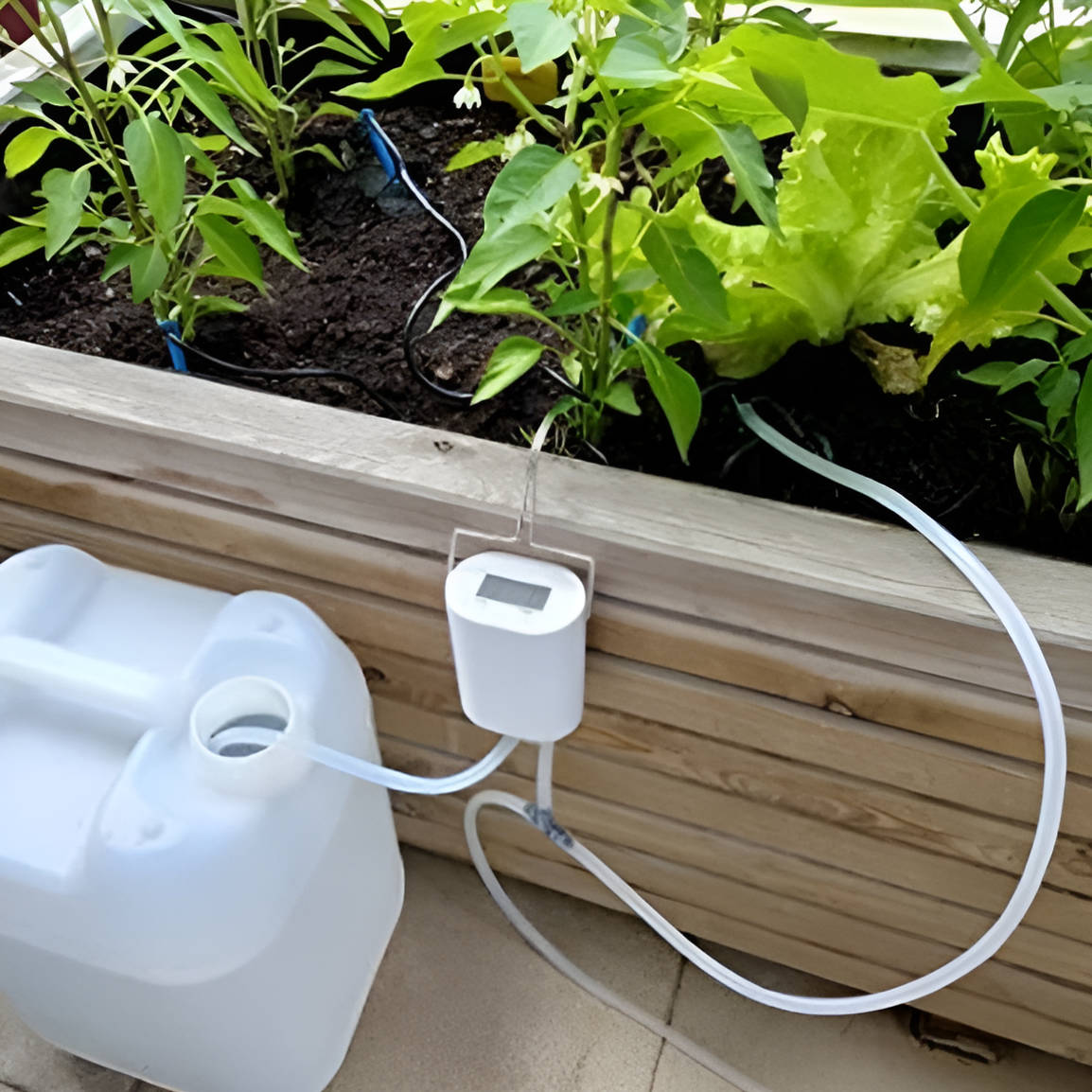 Programmable Plant Watering System with LCD Schedule Control and USB Rechargeable Battery