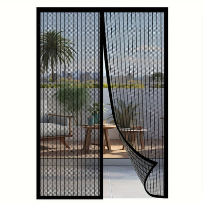Magnetic Screen Door with Auto-Close Panels and Insect Barrier, Custom Sized