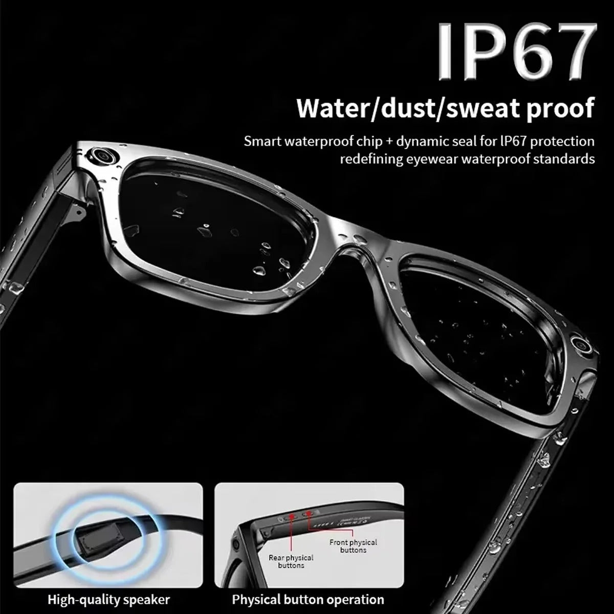Smart Glasses with Camera, Real Time Translator, Wearable Video Recording Glasses