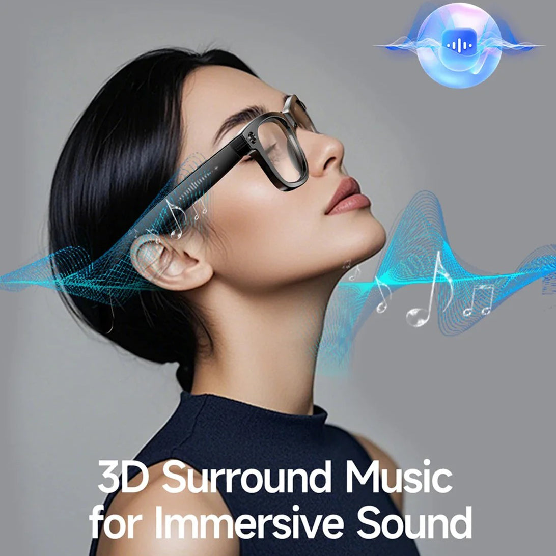 Smart Glasses with Camera, Real Time Translator, Wearable Video Recording Glasses