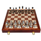 Luxurious Metal Chess Set with Large 16.5 in Wooden Board, Premium Chess Game Set