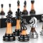 Luxurious Metal Chess Set with Large 16.5 in Wooden Board, Premium Chess Game Set