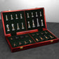 Luxurious Metal Chess Set with Large 16.5 in Wooden Board, Premium Chess Game Set
