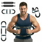 Adjustable Power Twister Bar, Portable Spring Resistance, Upper Body Strength Trainer for Chest, Shoulders & Arms