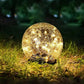 Solar Cracked Glass Globe Lights for Yard, Patio, Walkway, Driveway, Pathway, Outdoor Decorative Orbs, 2 Pack
