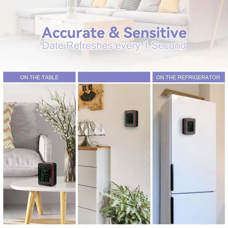 Indoor Air Quality Monitor, 15-in-1 WiFi PM2.5 CO2 Meter