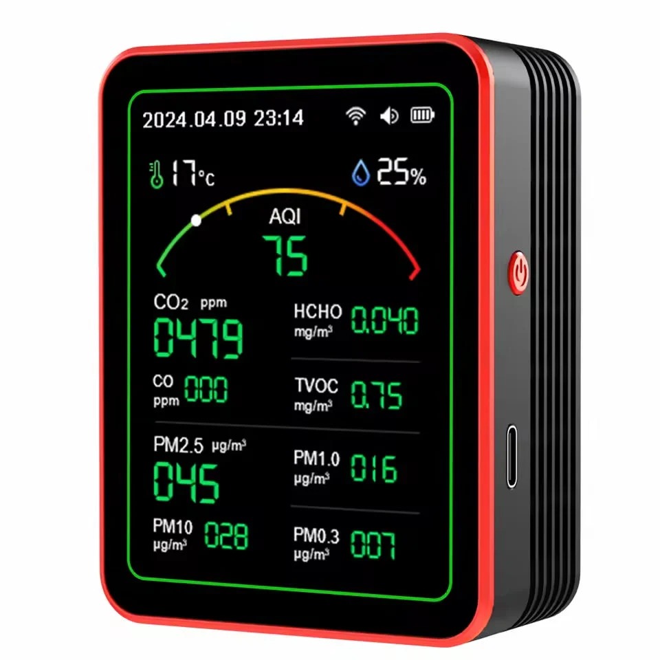 Indoor Air Quality Monitor, 15-in-1 WiFi PM2.5 CO2 Meter