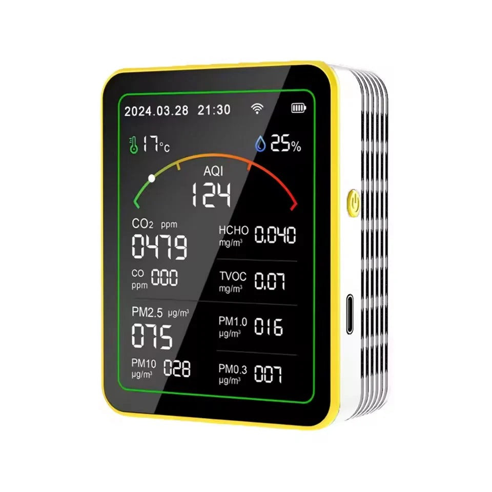 Indoor Air Quality Monitor, 15-in-1 WiFi PM2.5 CO2 Meter