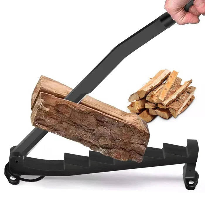 Hanging Carbon Steel Firewood Chopping Machine, Portable Wall Mounted Wood Kindling Splitter