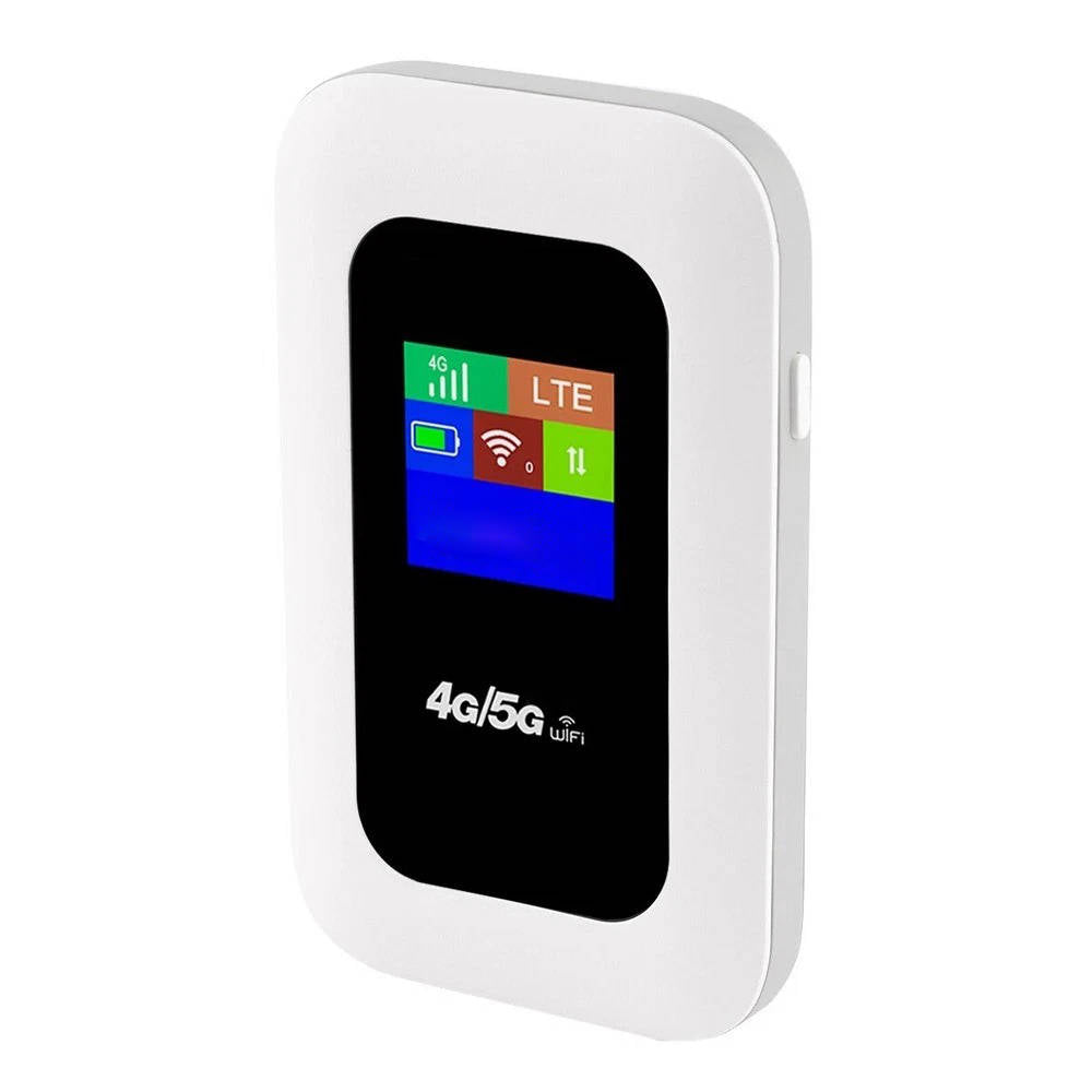 Unlocked 5G LTE WiFi Hotspot Router, Portable Mobile Broadband MiFi with LCD Display and 3000mAh Battery