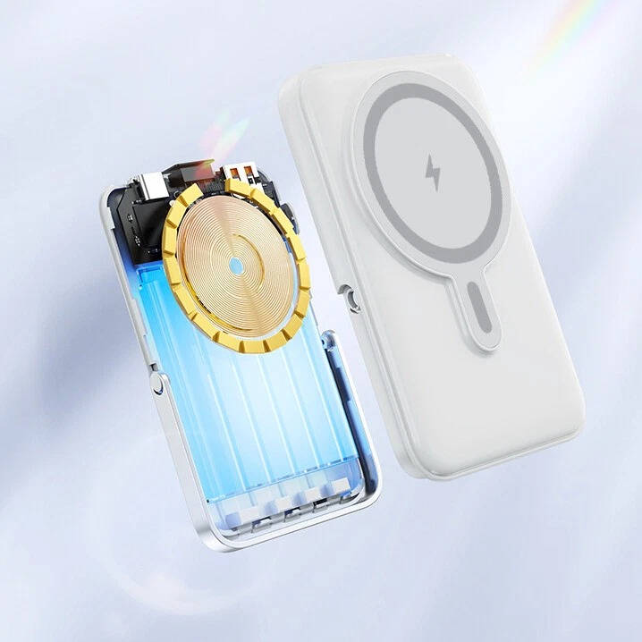 22.5W Fast Charging Power Bank, Portable Wireless Charger, Mini Rechargeable Battery Pack for Smartphones
