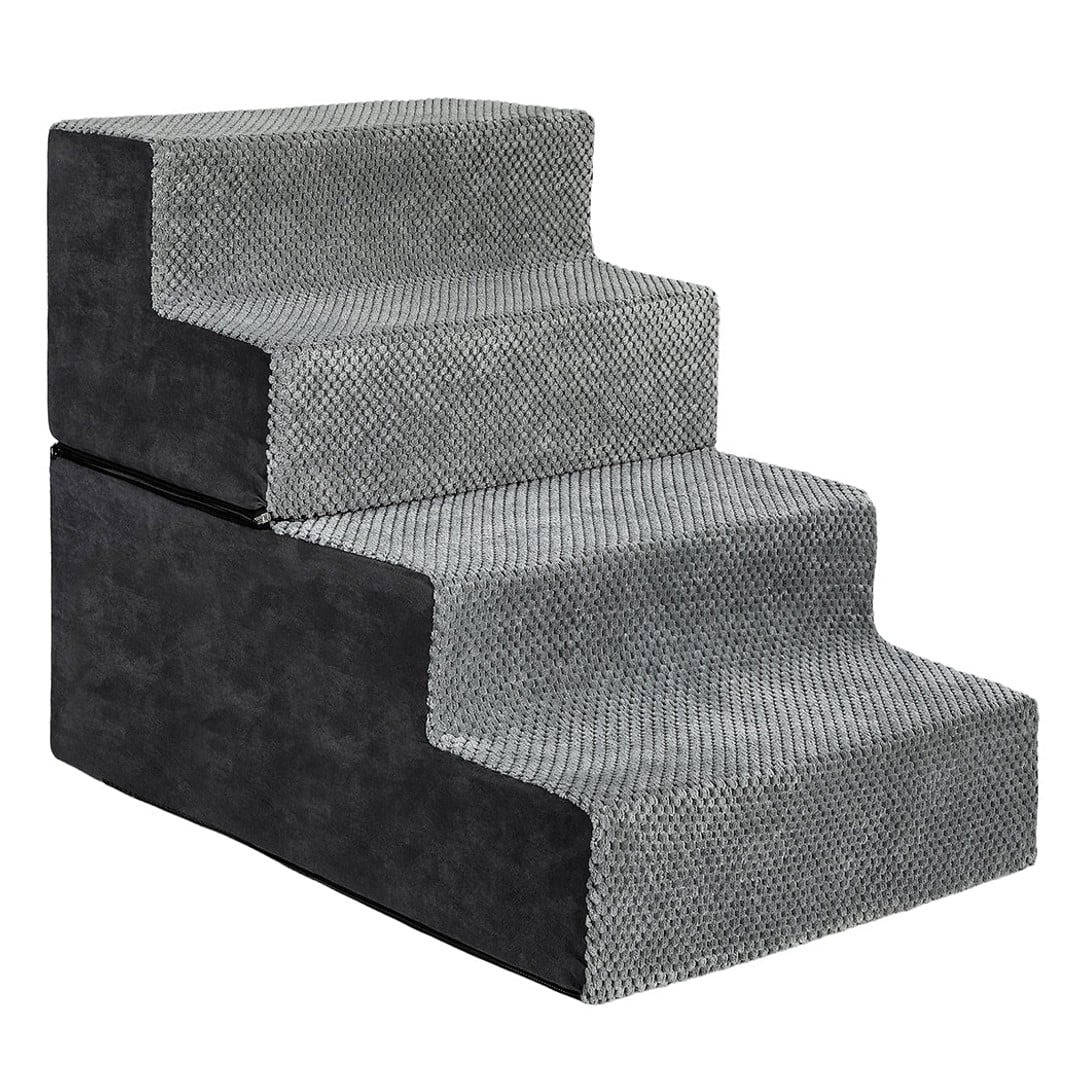 Dog Stairs for Bed 18 Inch Height, 4 Step Non Slip Pet Steps for Small Dogs and Cats