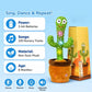 Dancing Cactus Toy, Interactive Talking & Singing Plush Toy, Repeats What You Say, LED Musical Toy for Toddlers