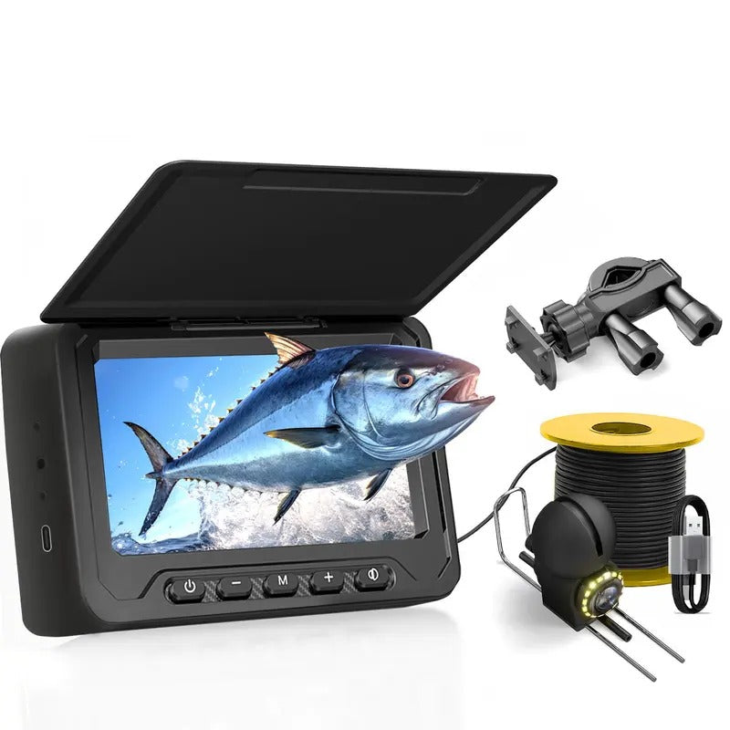 Underwater Fishing Camera, 65ft Cable, Infrared Night Vision, 4.3 Inch HD IPS Display, Portable Fish Finder