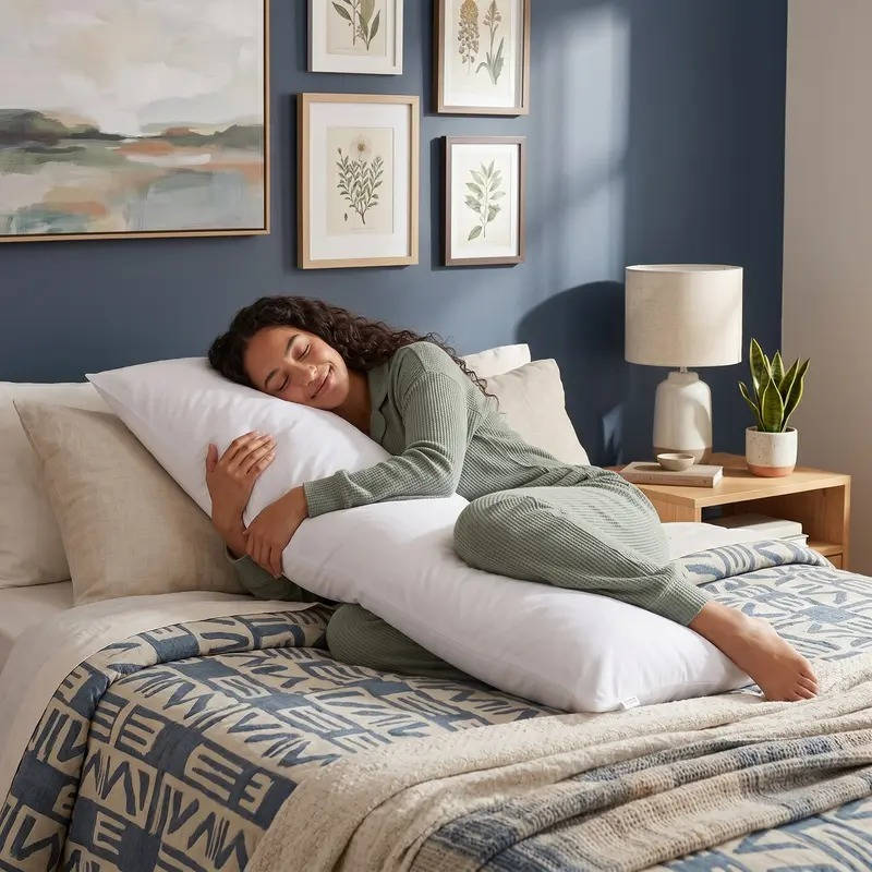 Maternity Pillow, 20x54 Inch Full Body Pregnancy Pillow for Side Sleepers, Shoulder and Hip Support