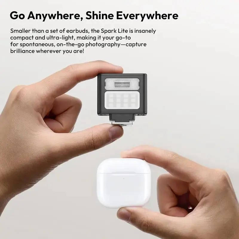 Mini Camera Flash Light GN8, 6500K LED Speedlite for Canon, Sony, Nikon & Fuji DSLR, Vlog & Outdoor Photography