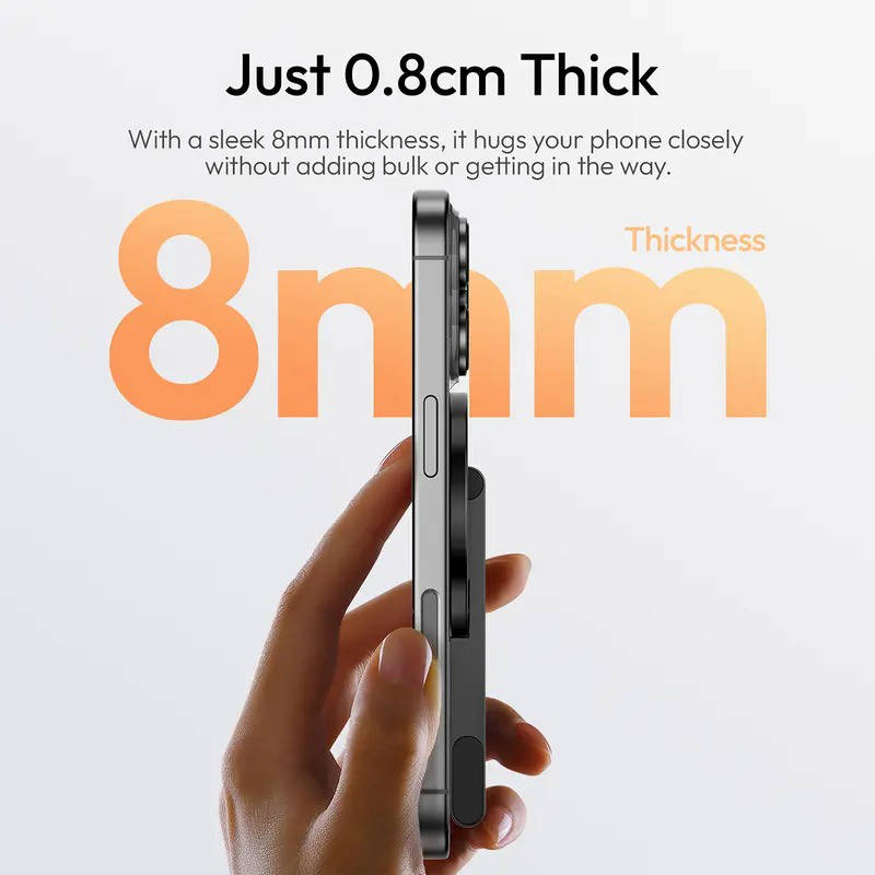 Magnetic Phone Tripod Stand, Aluminum Mini Foldable Phone Stand with Magnetic Quick Mount for iPhone 12 to 16