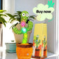 Dancing Cactus Toy, Interactive Talking & Singing Plush Toy, Repeats What You Say, LED Musical Toy for Toddlers