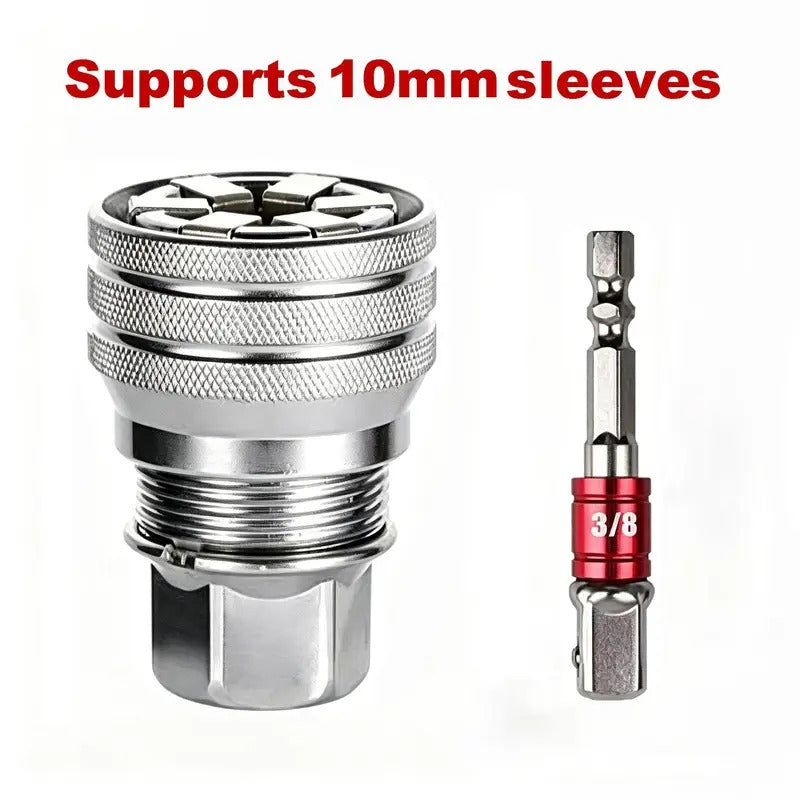 Universal Socket Wrench Tool, Adjustable Multi Function Socket for Ratchet, Torque Wrench & Power Drill