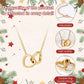 Eternal Forever cute rose bear with romantic heart necklace, best gift for girlfriend, wife, Mother's Day, Christmas, anniversary