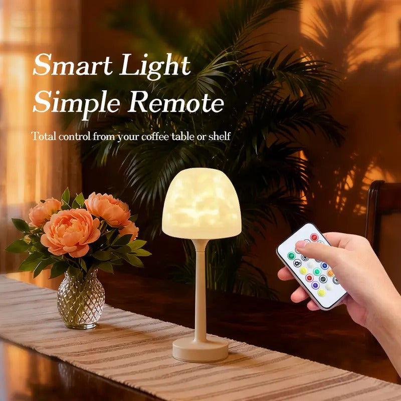 Aurora Ocean Wave Desk Lamp, 16 Color Water Ripple Ambient Light with Remote for Bedroom, Living Room & Study
