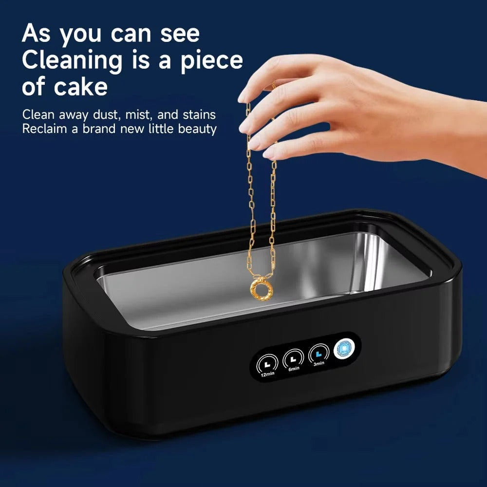 Ultrasonic Jewelry Cleaner, 49kHz High Frequency, 650ml Professional Ultrasonic Cleaning Machine