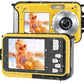 4K 64MP Underwater Digital Camera, Waterproof Camera for Swimming, Snorkeling & Diving