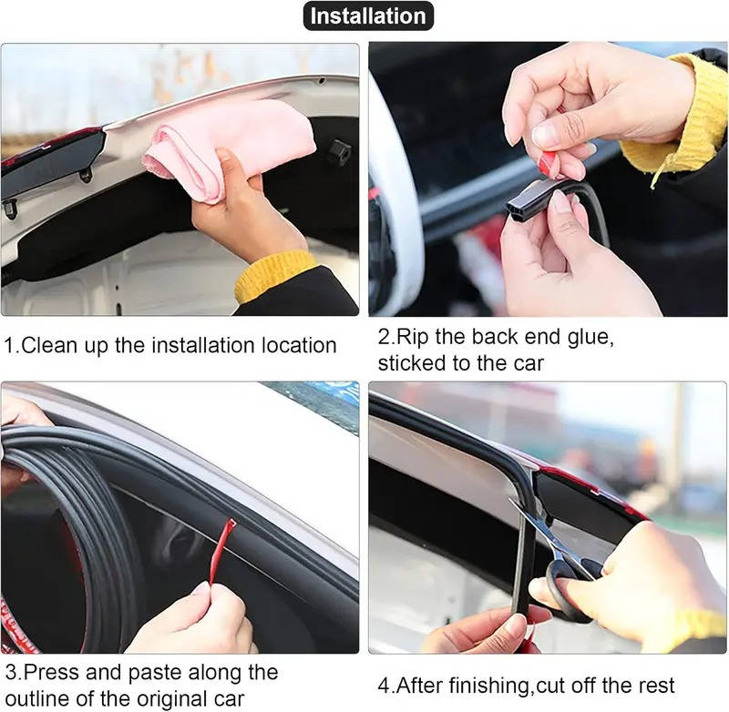 32.8ft/52.49ft Car Door Sealing Strip, Waterproof & Dustproof Weatherstrip, Noise Reduction Car Accessory