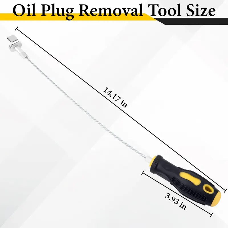 Magnetic Oil Drain Bolt Removal Tool, Flexible Oil Pan Drain Plug Remover, Heavy Duty Anti Scald Tool for Oil Changes