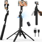 Auto Face Tracking Tripod, 360° Rotating Selfie Stick with Remote for iPhone, Android, Camera & GoPro
