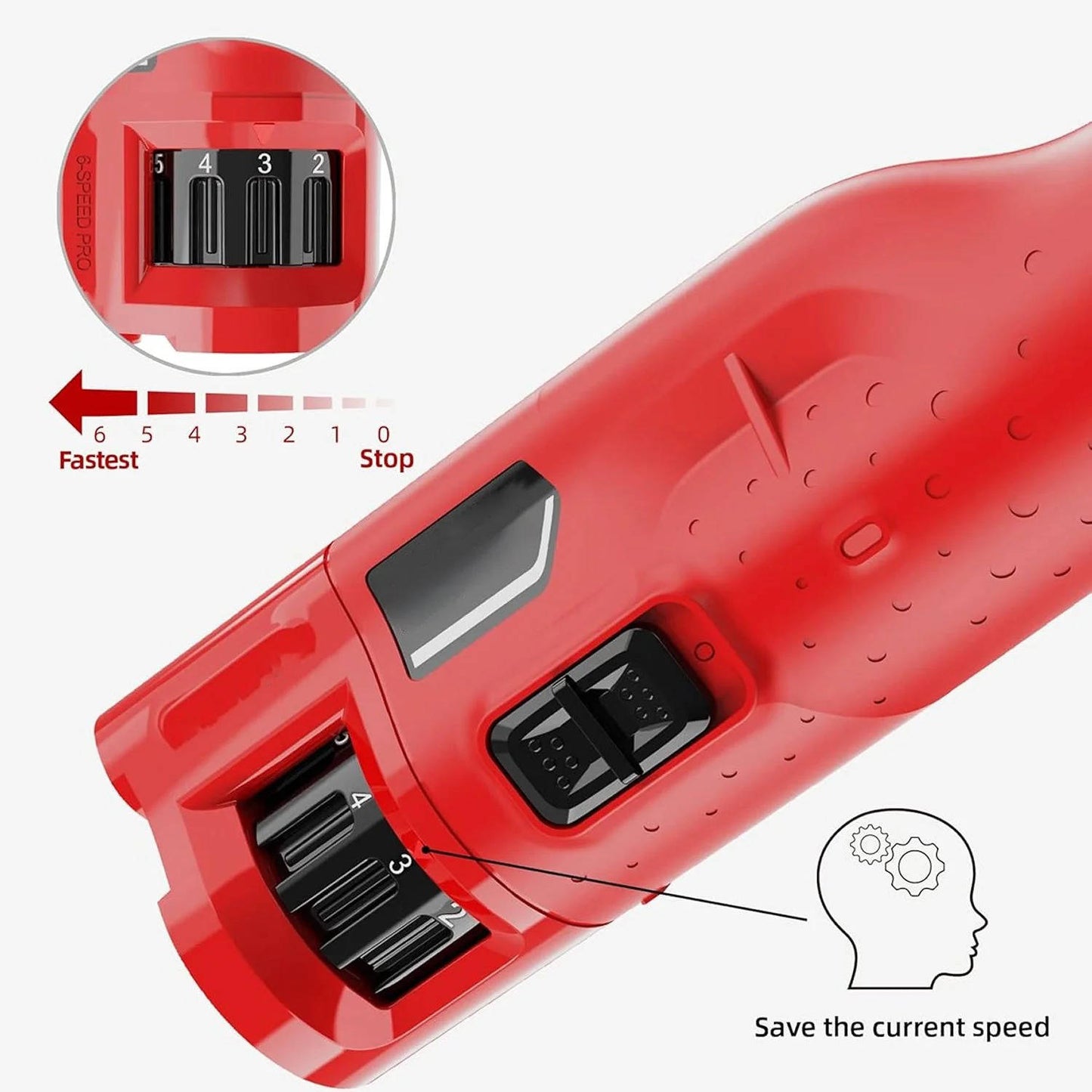 Pet Nail Grinder, Dustproof Electric Trimmer with LED Light, 6 Speeds for Dogs & Cats