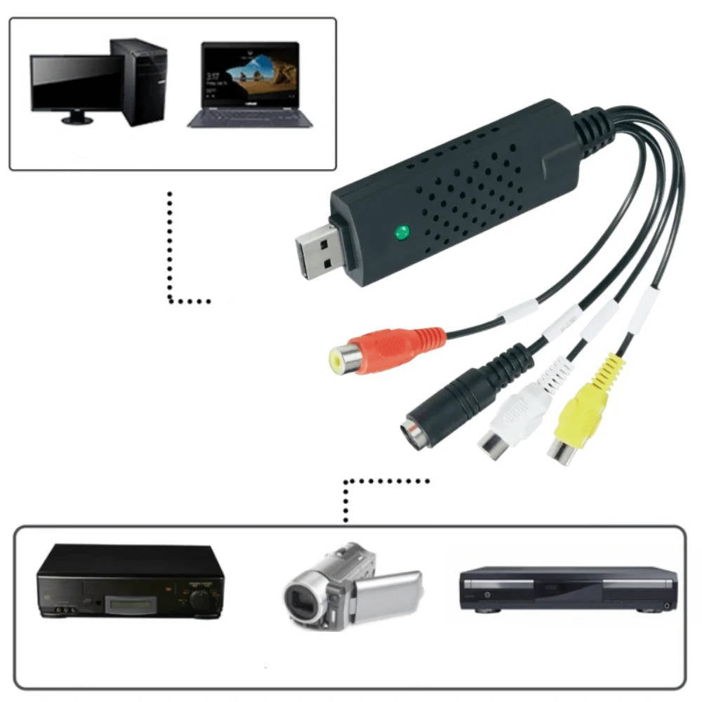 VHS to Digital Converter with Playback & Capture, Video Tape to Digital Converter