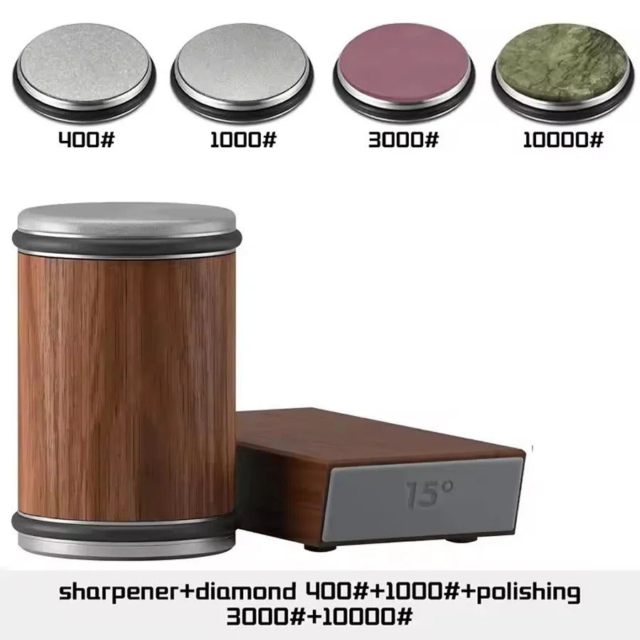 Rolling Knife Sharpener, Magnetic Angle Guide, Adjustable Knife Sharpening Tool for Kitchen Knives