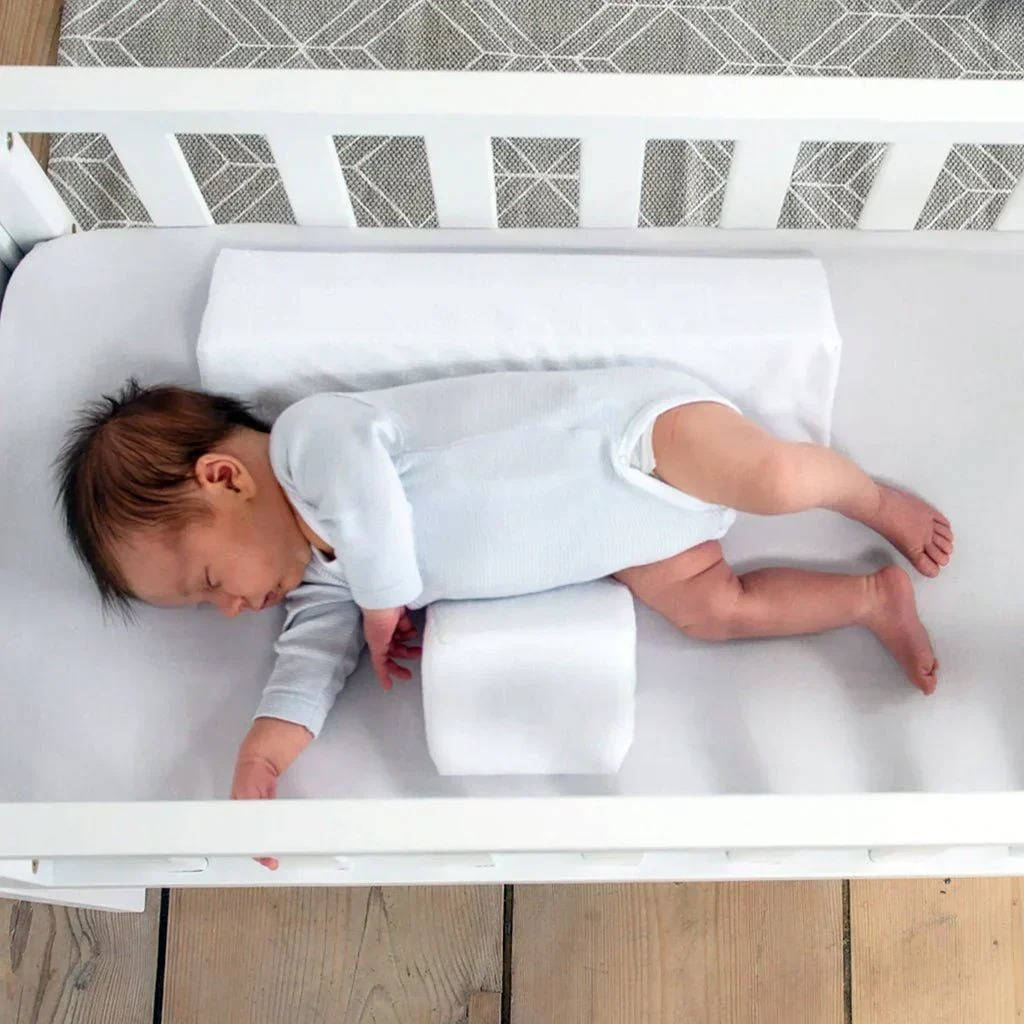 Adjustable Side Sleeping Wedge for Newborns with Dual Cushion Support and Machine Washable Cover