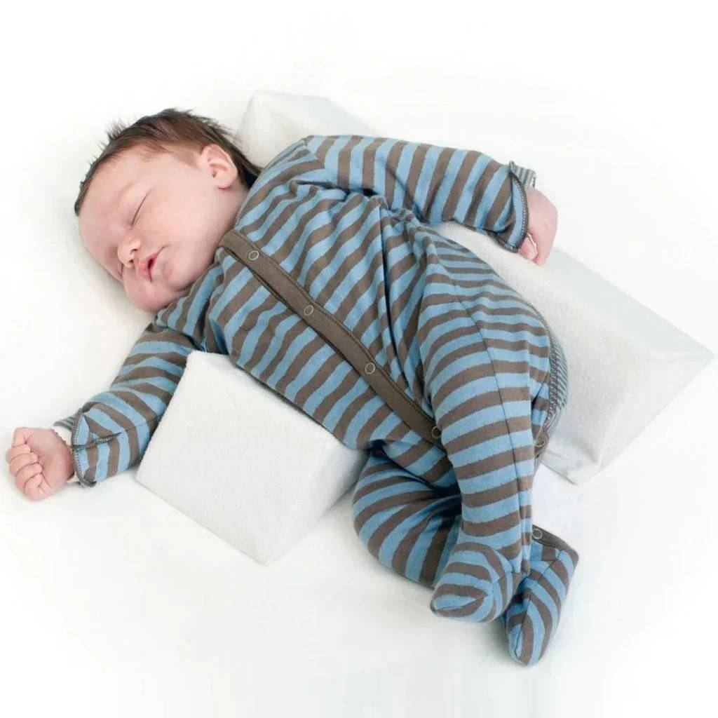 Adjustable Side Sleeping Wedge for Newborns with Dual Cushion Support and Machine Washable Cover