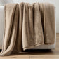 Ultra Soft Double Sided Faux Fur Blanket with Ribbed Texture Design
