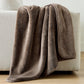 Ultra Soft Fleece Throw Blanket with Plush Ribbed Texture for Couch