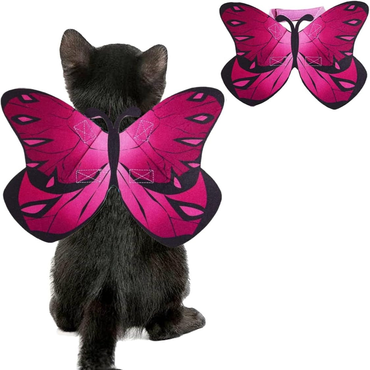 Bat Wings Costume Accessory with Adjustable Dual Straps for Cats and Small Dogs