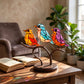 Window Bird Ornament with Light Reflecting Surface and Suction Cup