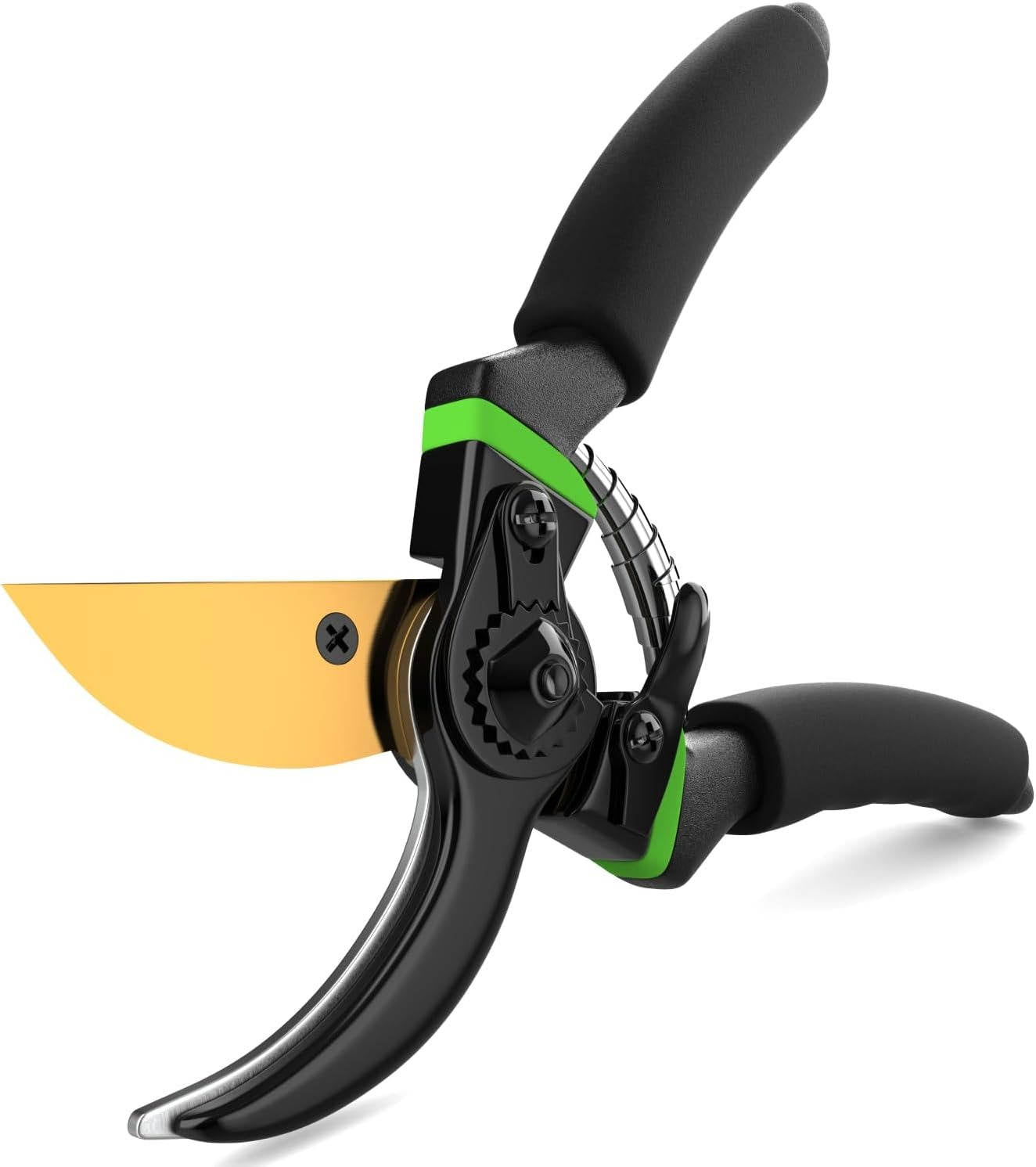Ultra Sharp Titanium Japanese Steel Pruning Shears, Cuts 3X Easier, Weak Hand Arthritis, Rust Resistant