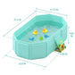 Collapsible Baby Bathtub with Inflatable Top Edge, Portable Non-Tilt Infant Bath Tub for Toddlers (12 Months to 6 Years), No-Assembly Travel Shower Tub