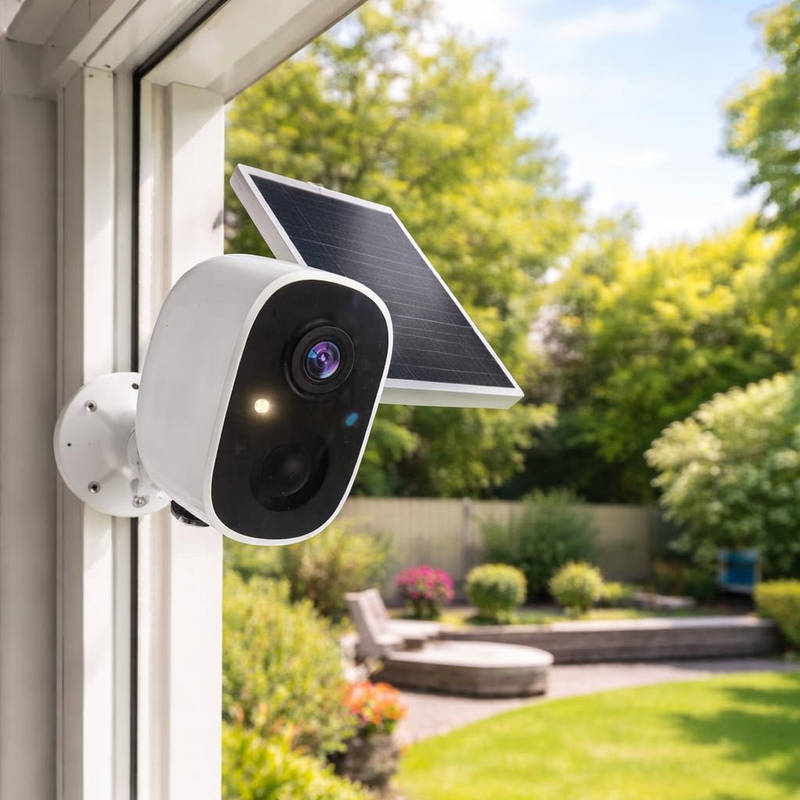 2K Solar Wireless Security Camera 2 Pack, Outdoor WiFi Camera Motion Detection Color Night Vision IP65