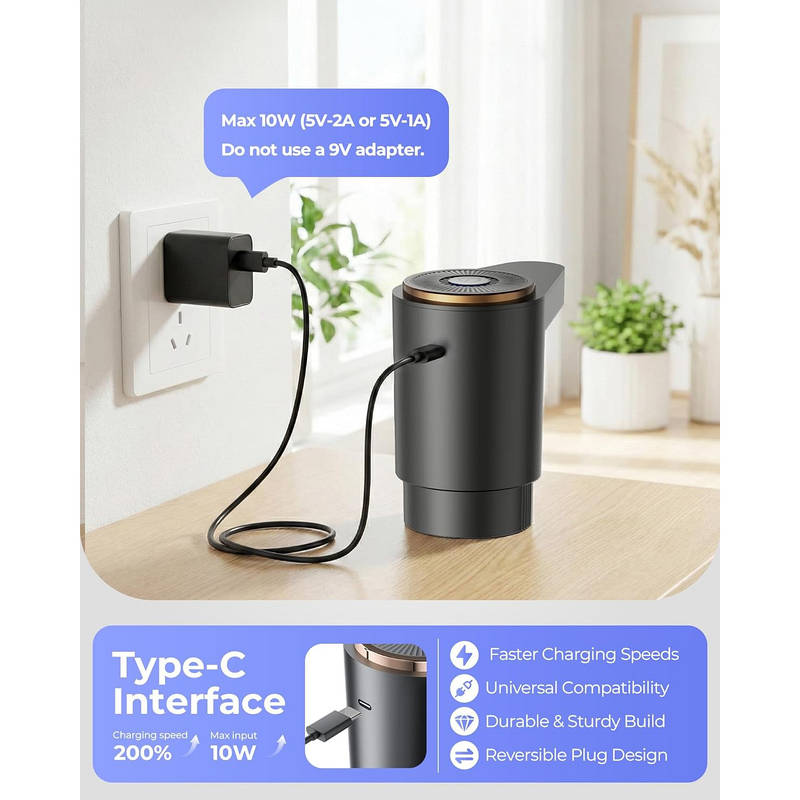 Electric Water Jug Pump for 2 to 5 Gallon Bottles, USB C Rechargeable Dispenser with Fast Flow Dual Motor Portable for Home Office Camping