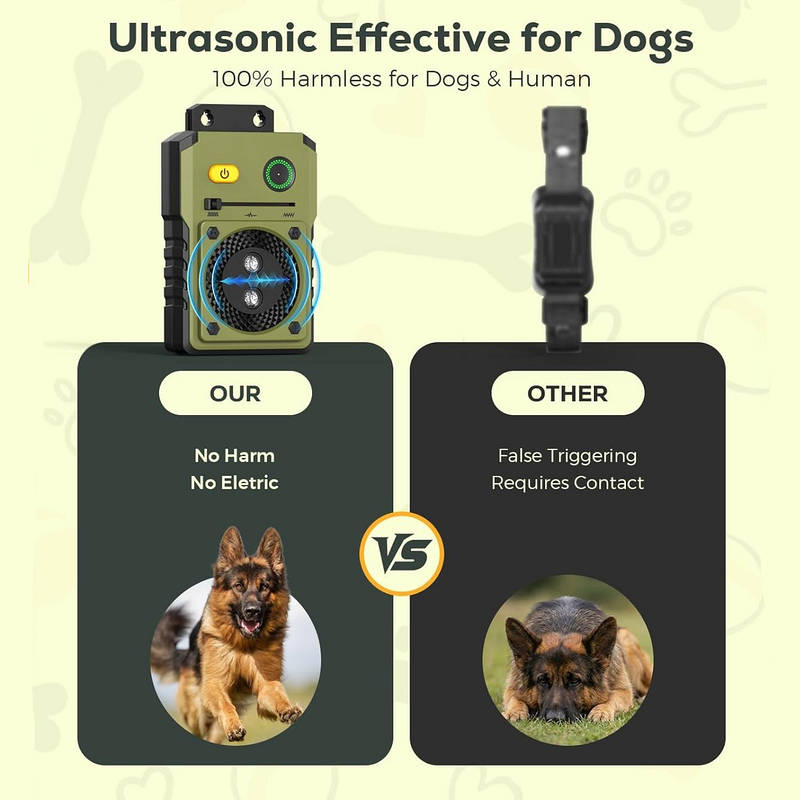 Ultrasonic Anti Barking Device for Dogs, 3 Modes Bark Deterrent 50ft Range Type C Rechargeable Training Tool