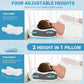 Dark Grey Ergonomic CPAP Pillow for Neck Pain Relief, Orthopedic Support for Side, Back, and Stomach Sleepers, Reduces Air Leaks and Mask Pressure